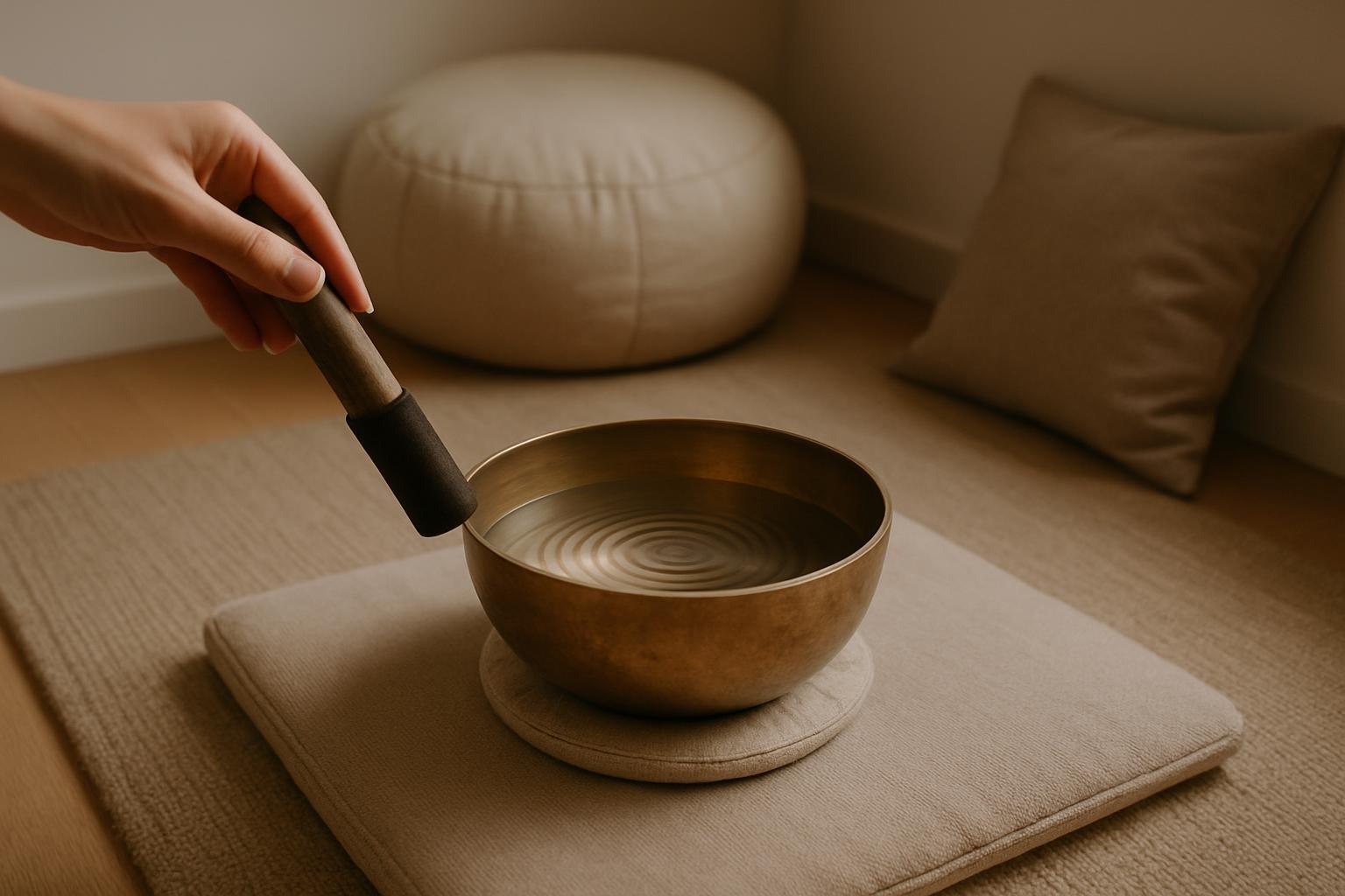 Wohliges Ankommen in Deiner Mitte zu Klängen der Therapieschalen von Peter Hess & Kristallklangschalen zur tiefen Entspannung